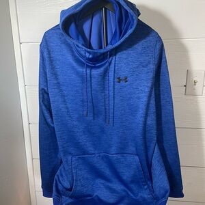 Under Armour Fleece Heather Blue Men' s XXL Coldgear Loose Fit Hoodie